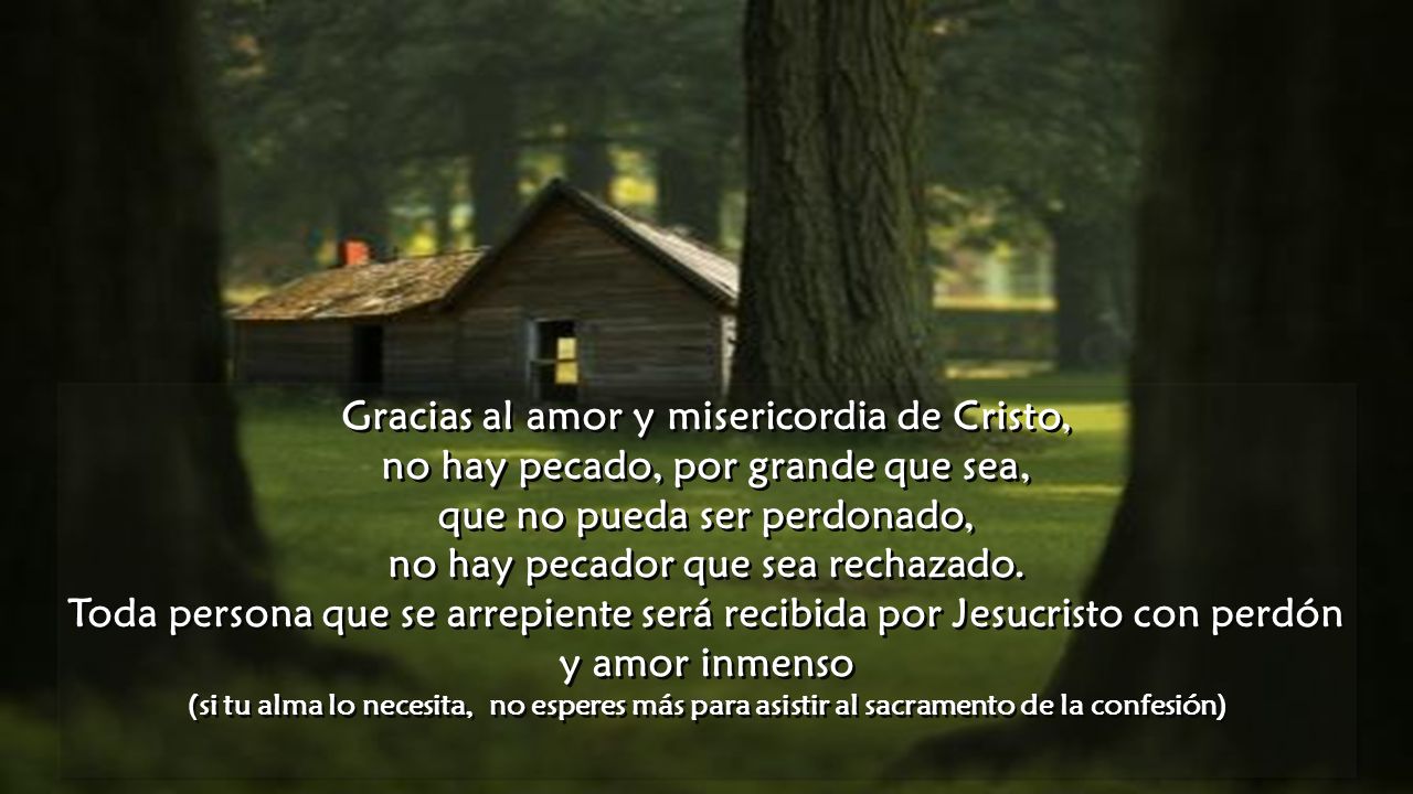 Gracias al amor y misericordia de Cristo,