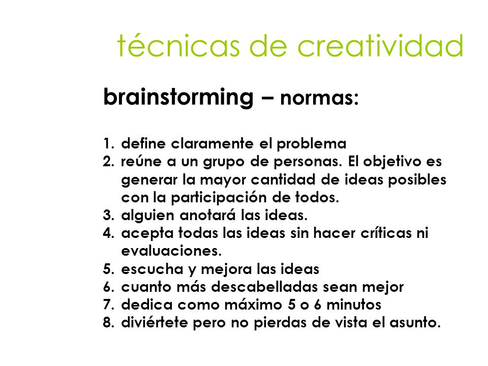 técnicas de creatividad