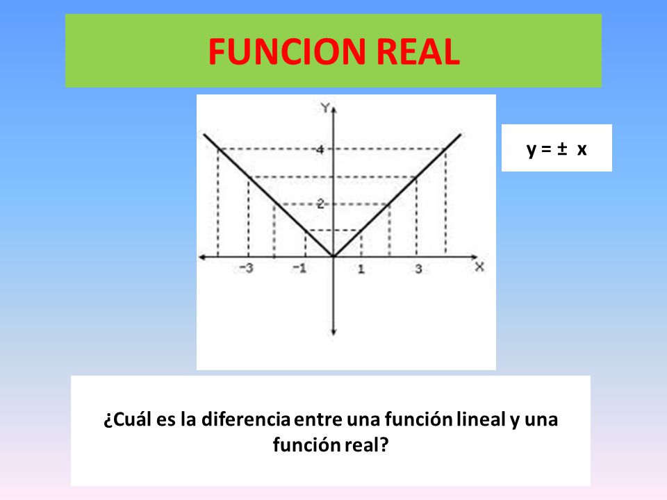 ¿Cuál es la diferencia entre una función lineal y una función real