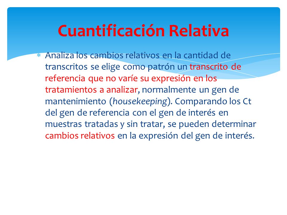 Cuantificación Relativa
