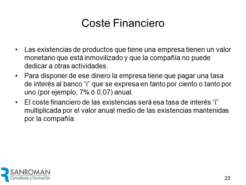 Stock Anual Medio de un Producto