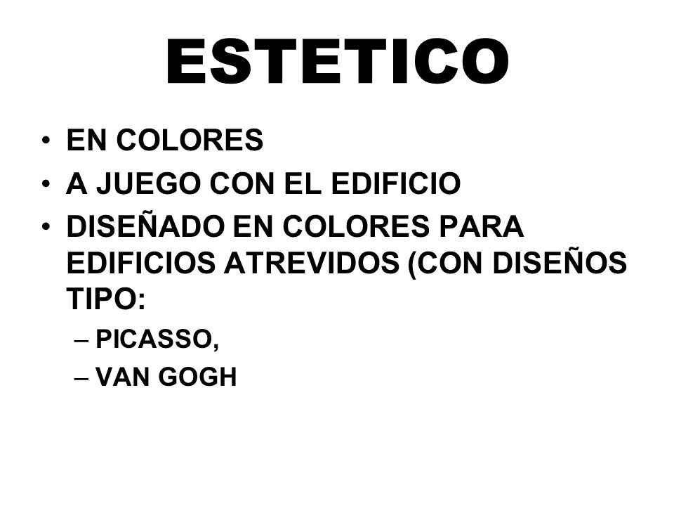 ESTETICO EN COLORES A JUEGO CON EL EDIFICIO