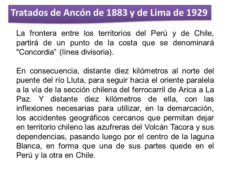 Tratados de Ancón de 1883 y de Lima de 1929