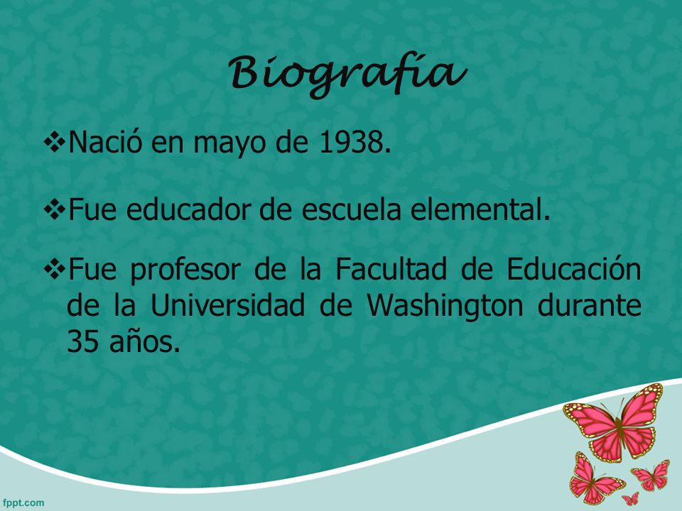 Biografía Nació en mayo de Fue educador de escuela elemental.