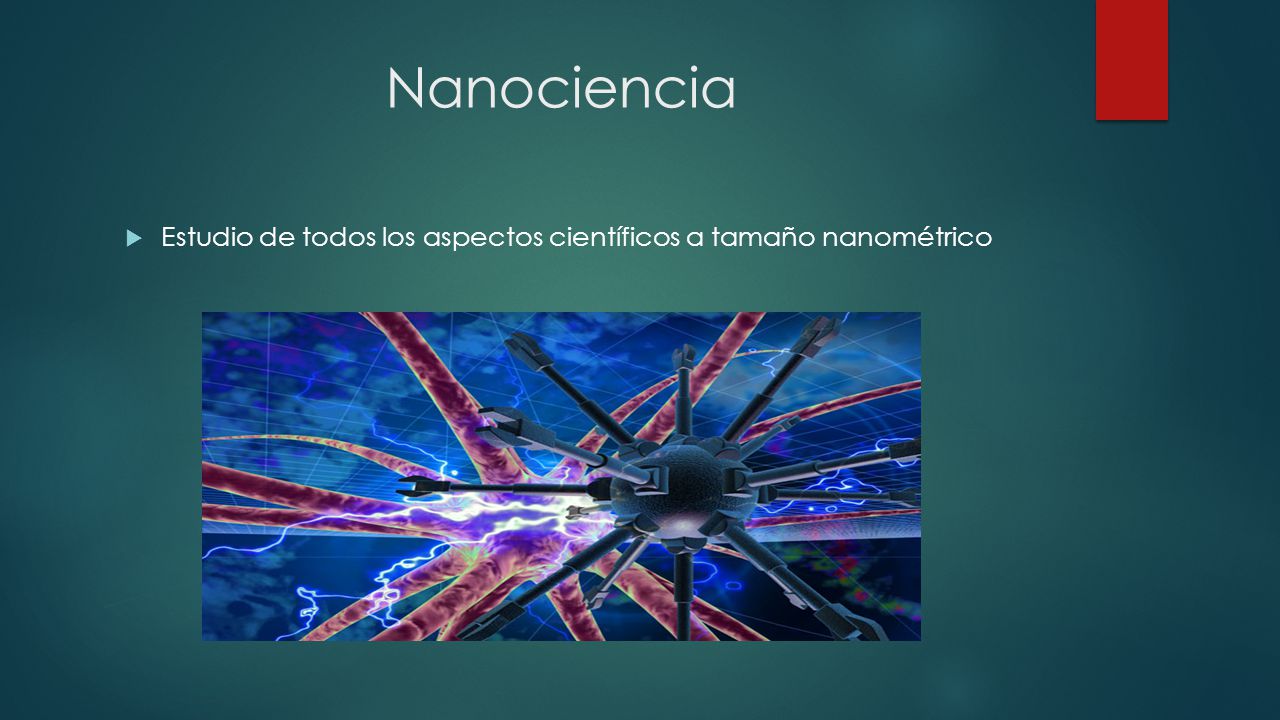 Nanociencia Estudio de todos los aspectos científicos a tamaño nanométrico