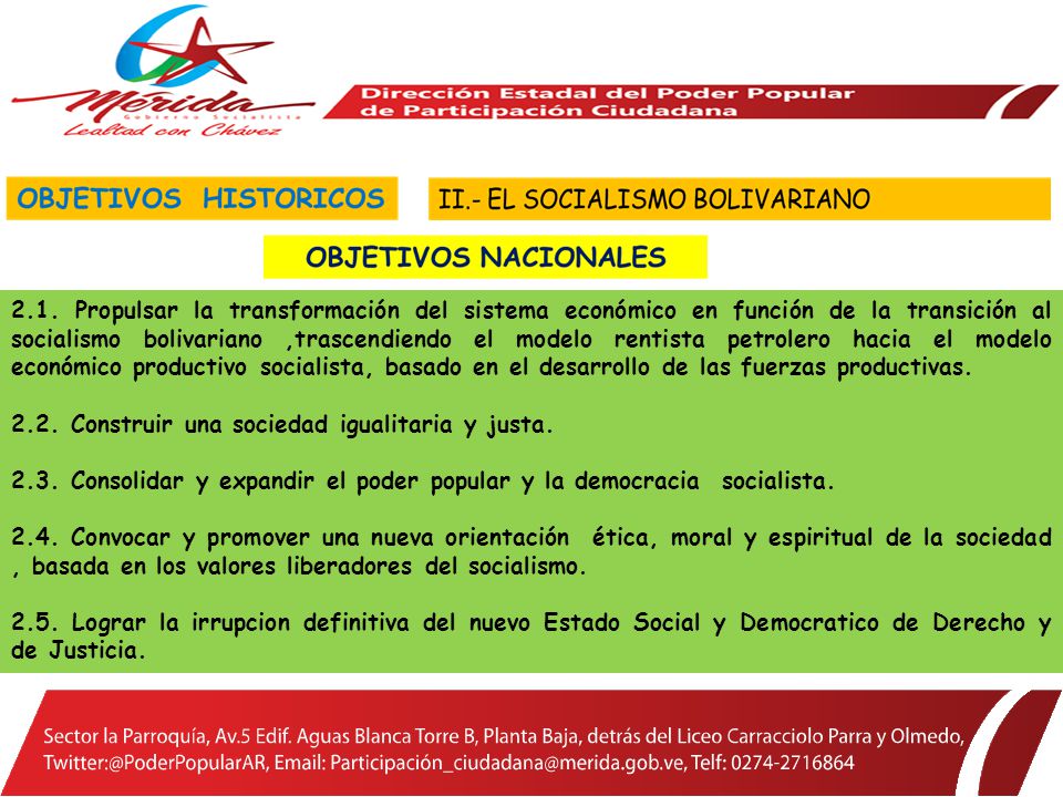 2.1. Propulsar la transformación del sistema económico en función de la transición al socialismo bolivariano ,trascendiendo el modelo rentista petrolero hacia el modelo económico productivo socialista, basado en el desarrollo de las fuerzas productivas.