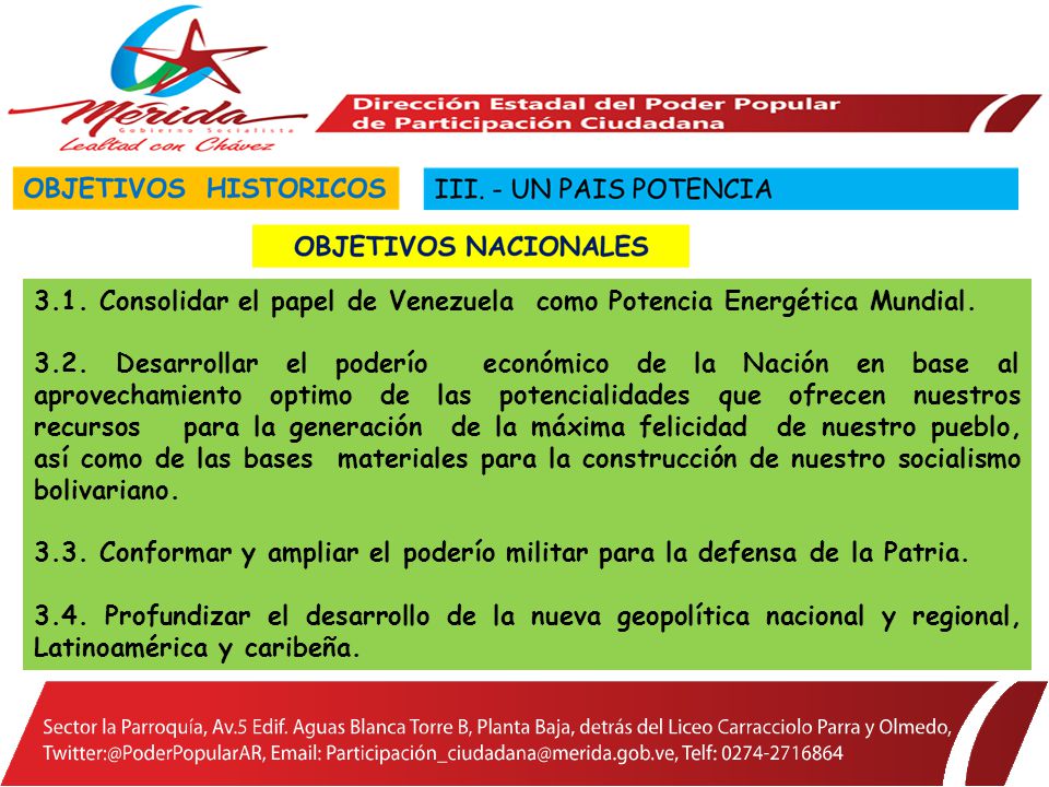 3.1. Consolidar el papel de Venezuela como Potencia Energética Mundial.