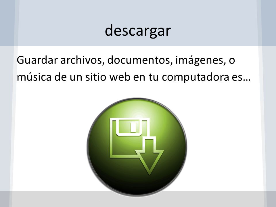 descargar Guardar archivos, documentos, imágenes, o música de un sitio web en tu computadora es…