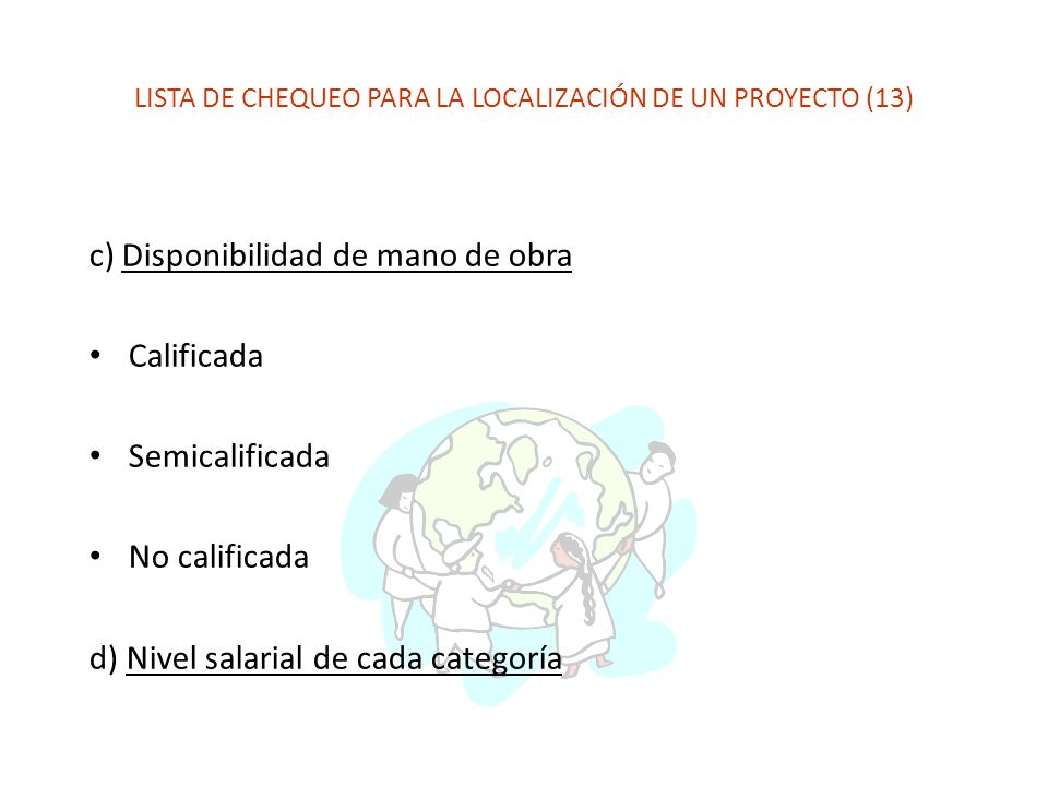 LISTA DE CHEQUEO PARA LA LOCALIZACIÓN DE UN PROYECTO (13)