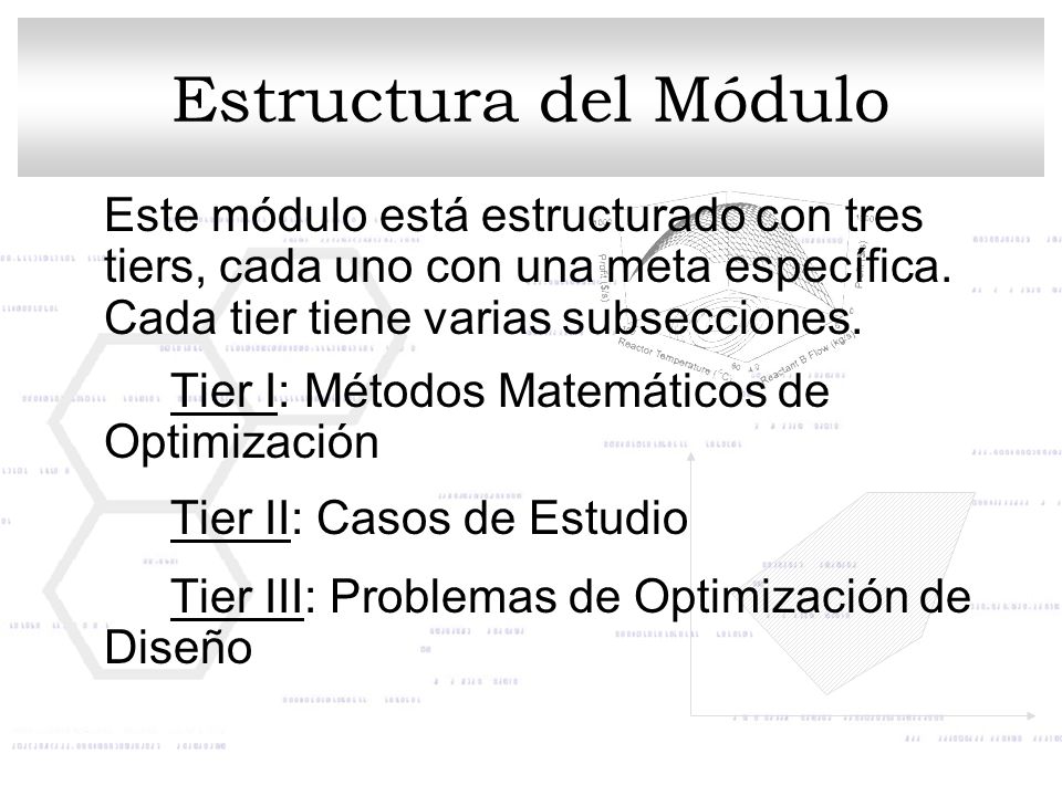 Estructura del Módulo Este módulo está estructurado con tres tiers, cada uno con una meta específica. Cada tier tiene varias subsecciones.