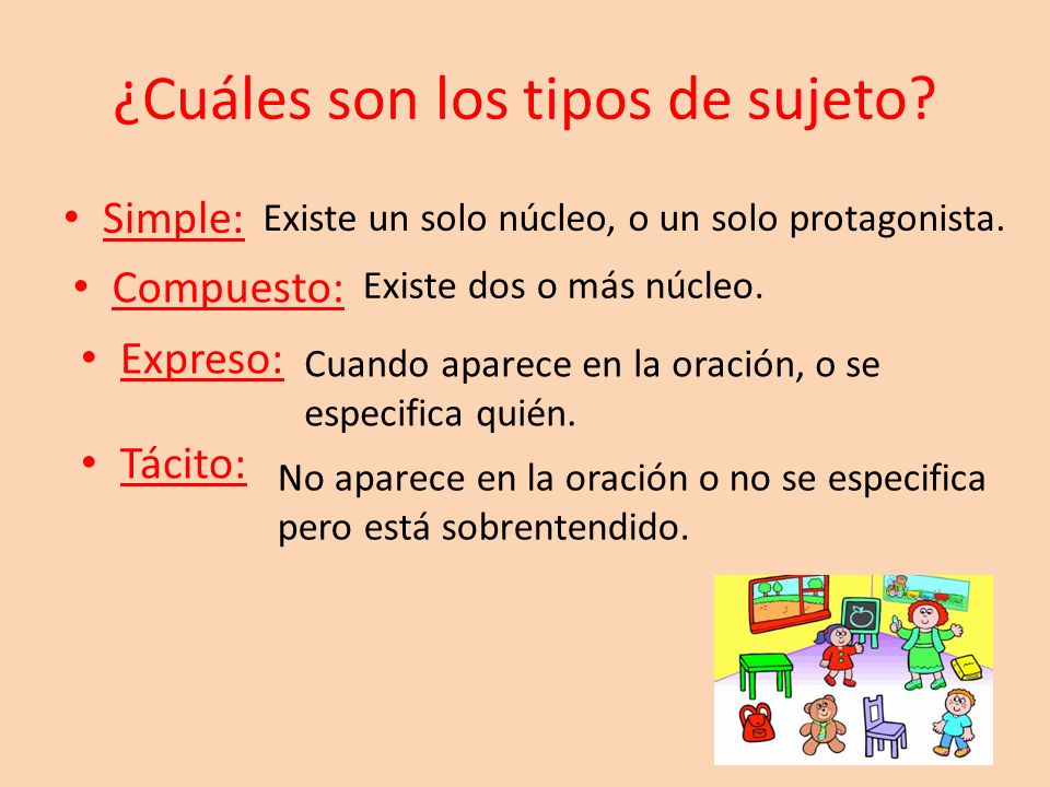 ¿Cuáles son los tipos de sujeto