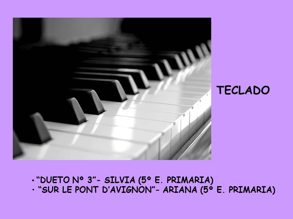 TECLADO SUR LE PONT D’AVIGNON - ARIANA (5º E. PRIMARIA)
