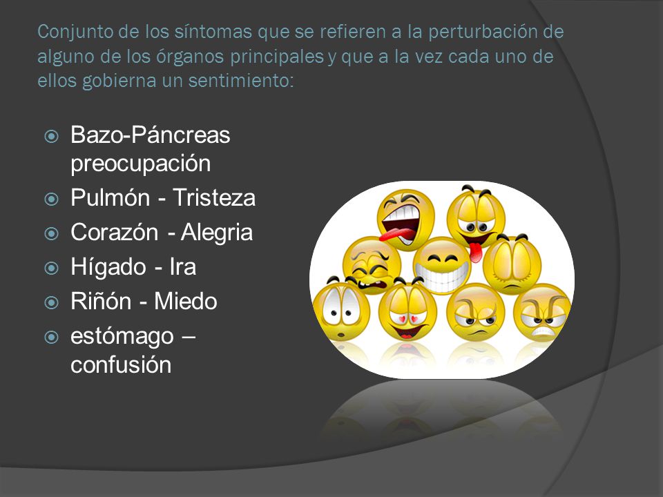 Bazo-Páncreas preocupación Pulmón - Tristeza Corazón - Alegria