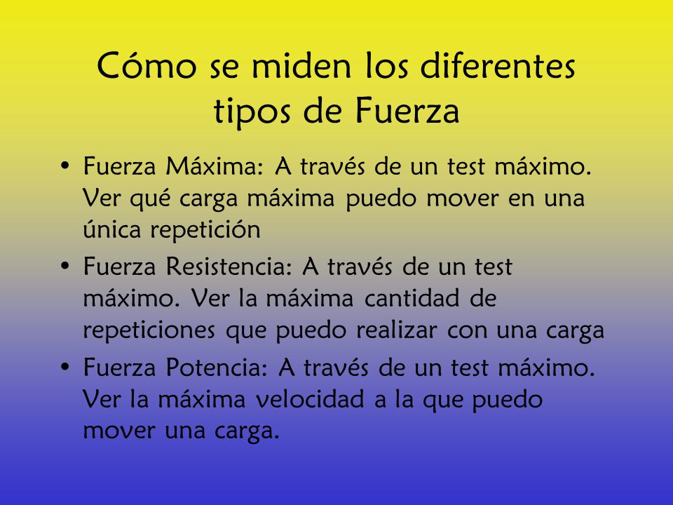 Cómo se miden los diferentes tipos de Fuerza
