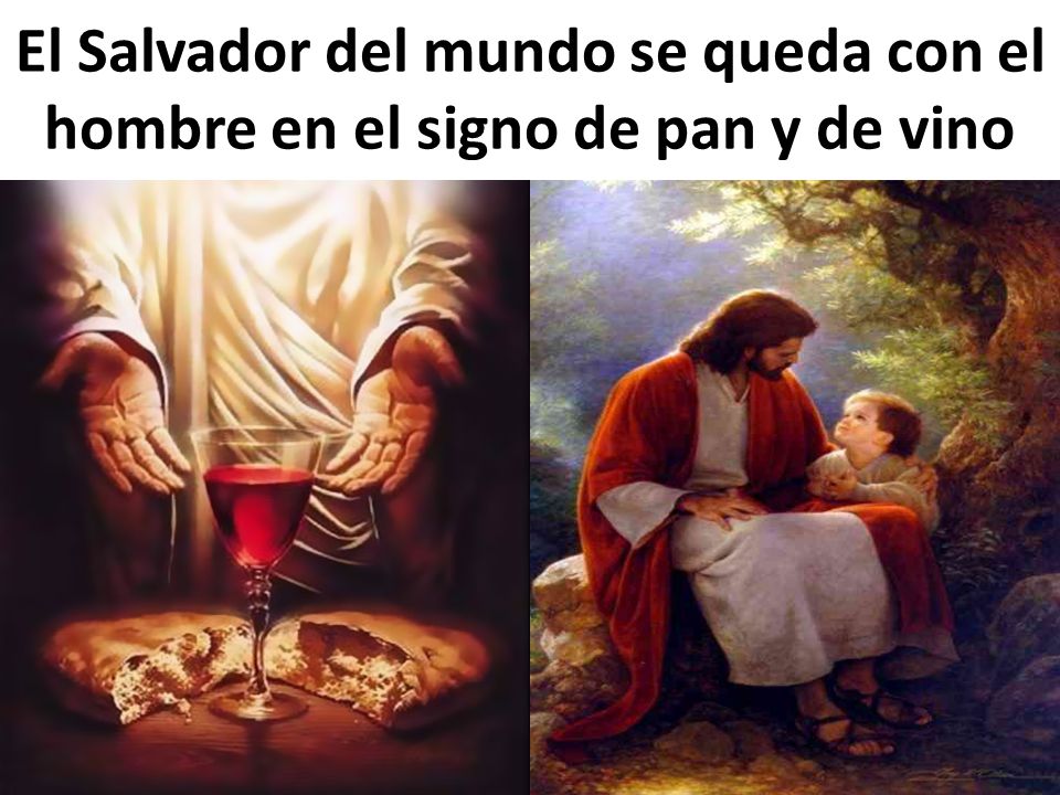 El Salvador del mundo se queda con el hombre en el signo de pan y de vino