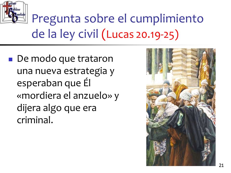 Pregunta sobre el cumplimiento de la ley civil (Lucas )