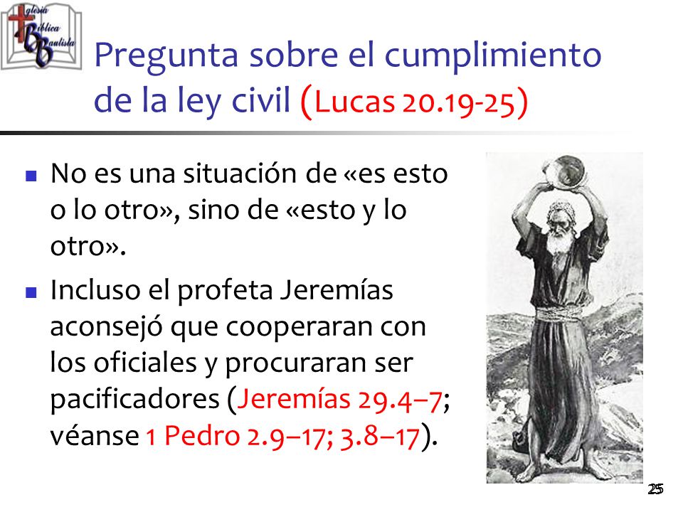 Pregunta sobre el cumplimiento de la ley civil (Lucas )