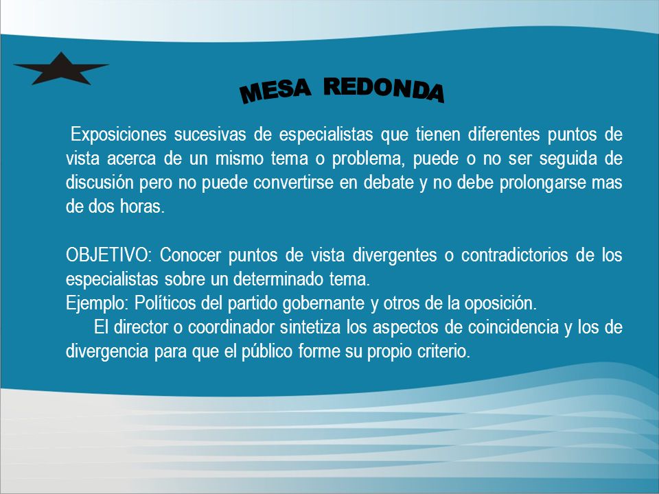 Ejemplo: Políticos del partido gobernante y otros de la oposición.