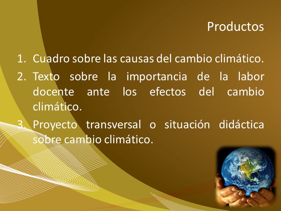 Productos Cuadro sobre las causas del cambio climático.