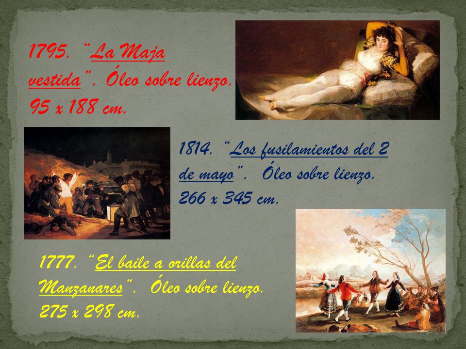 1795. La Maja vestida . Óleo sobre lienzo. 95 x 188 cm.