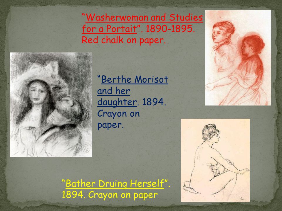 Washerwoman and Studies for a Portait Red chalk on paper.