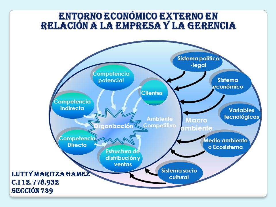Entorno económico externo en relación a la empresa y la gerencia