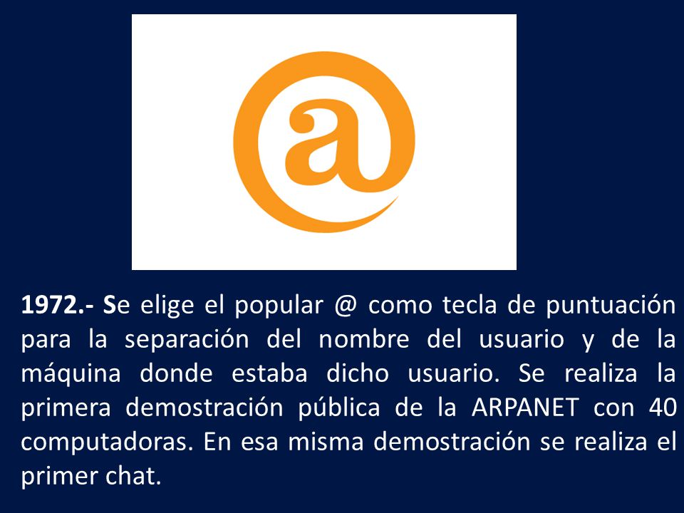 Se elige el como tecla de puntuación para la separación del nombre del usuario y de la máquina donde estaba dicho usuario.