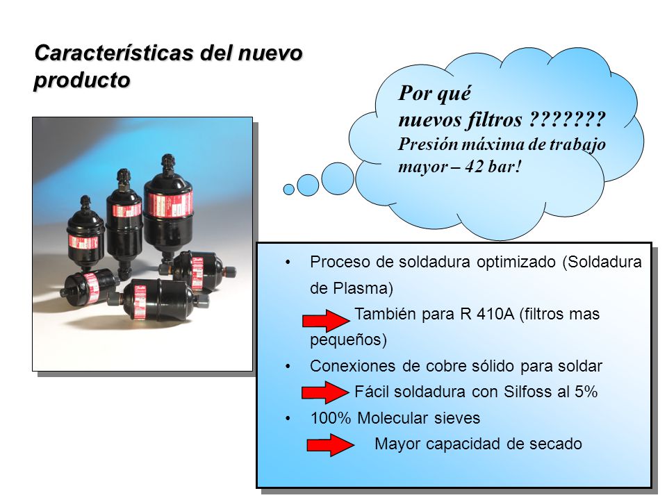 Características del nuevo producto