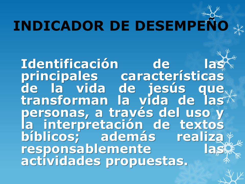 INDICADOR DE DESEMPEÑO