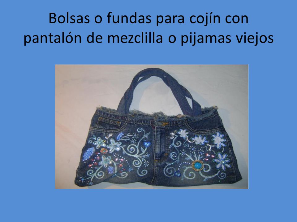 Bolsas o fundas para cojín con pantalón de mezclilla o pijamas viejos