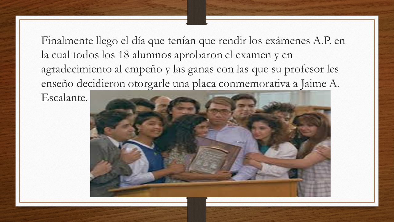 Finalmente llego el día que tenían que rendir los exámenes A. P