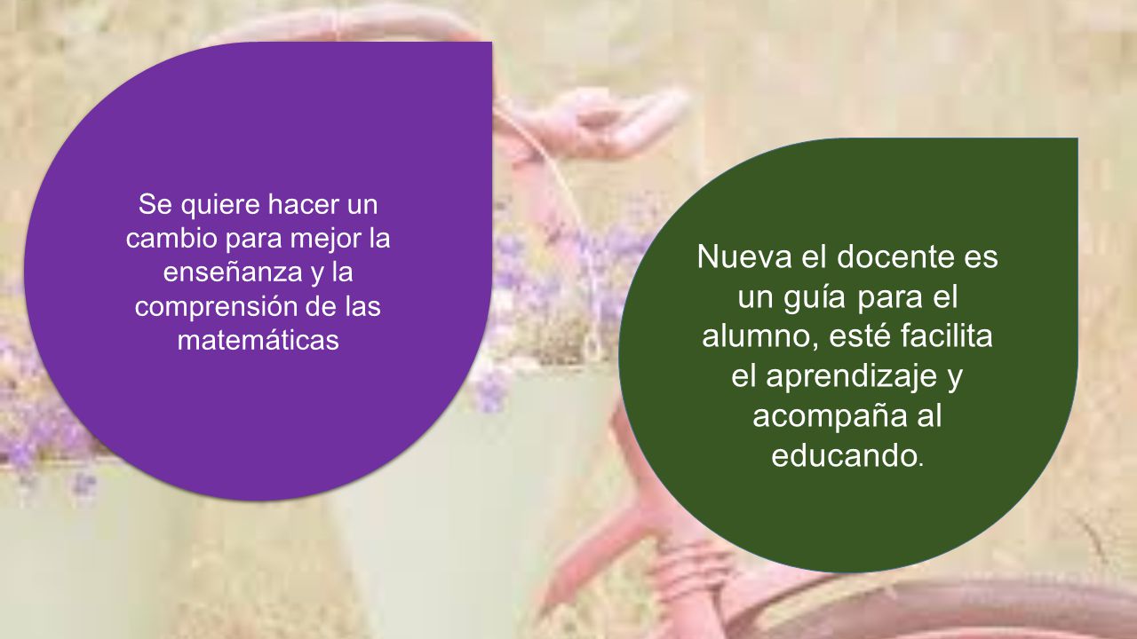 Se quiere hacer un cambio para mejor la enseñanza y la comprensión de las matemáticas