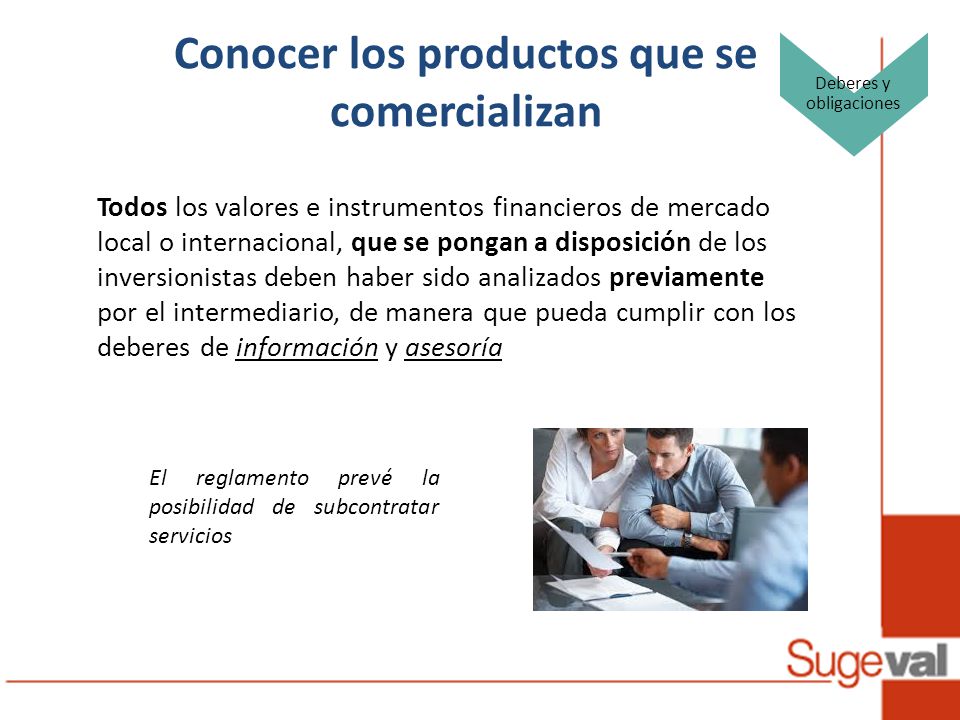 Conocer los productos que se comercializan