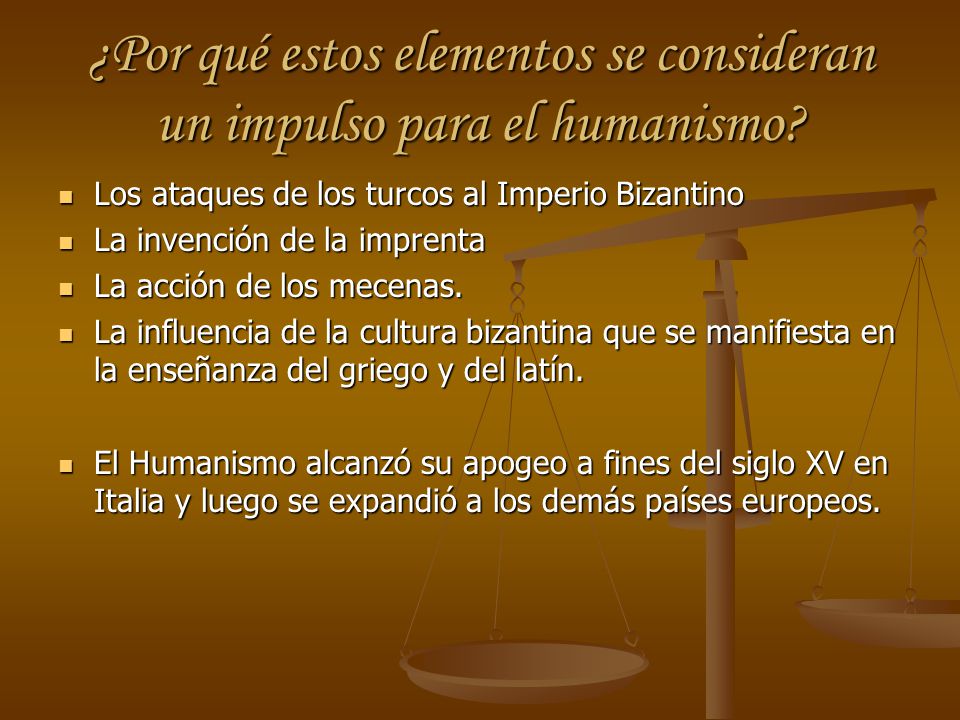 ¿Por qué estos elementos se consideran un impulso para el humanismo
