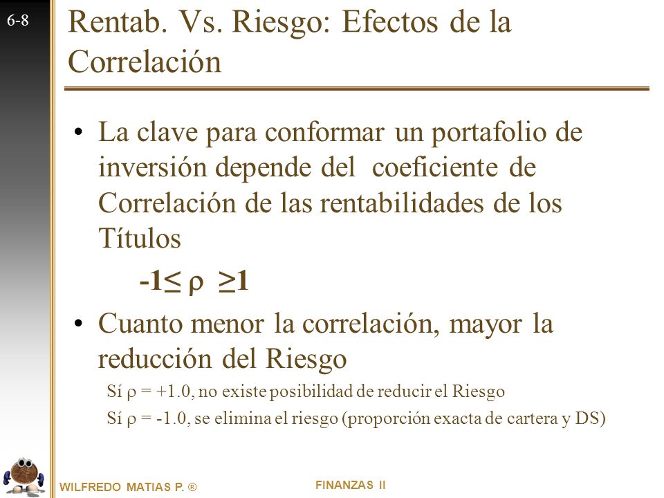 Rentab. Vs. Riesgo: Efectos de la Correlación