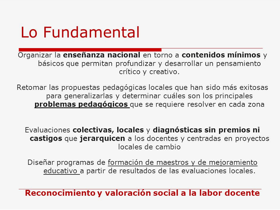 Reconocimiento y valoración social a la labor docente