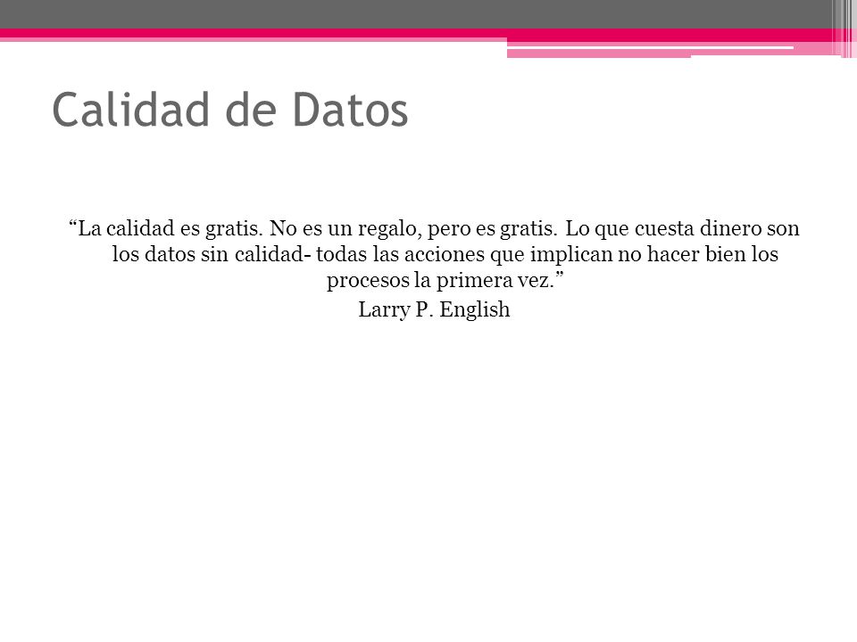 Calidad de Datos