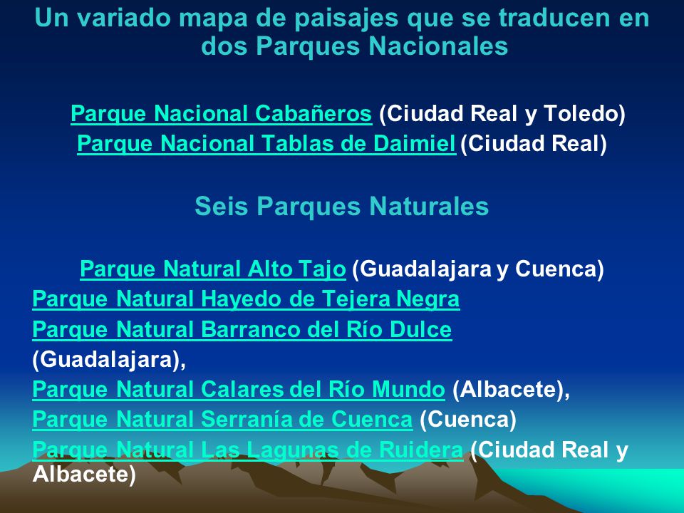 Un variado mapa de paisajes que se traducen en dos Parques Nacionales