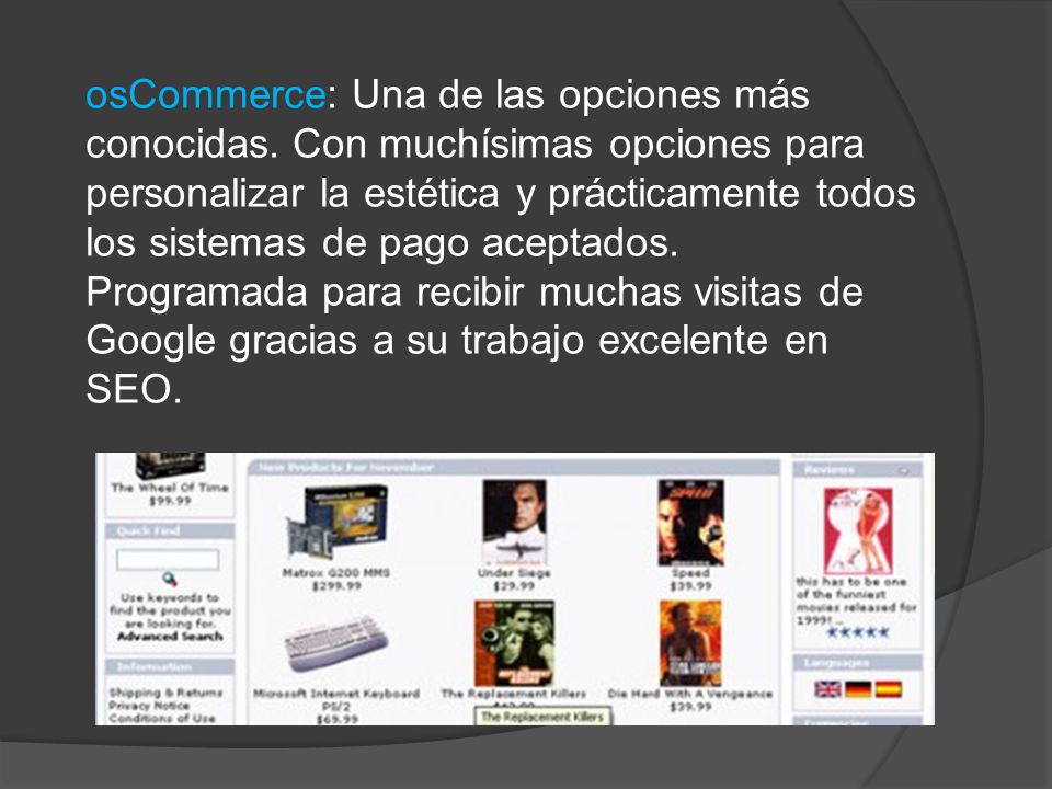 osCommerce: Una de las opciones más conocidas