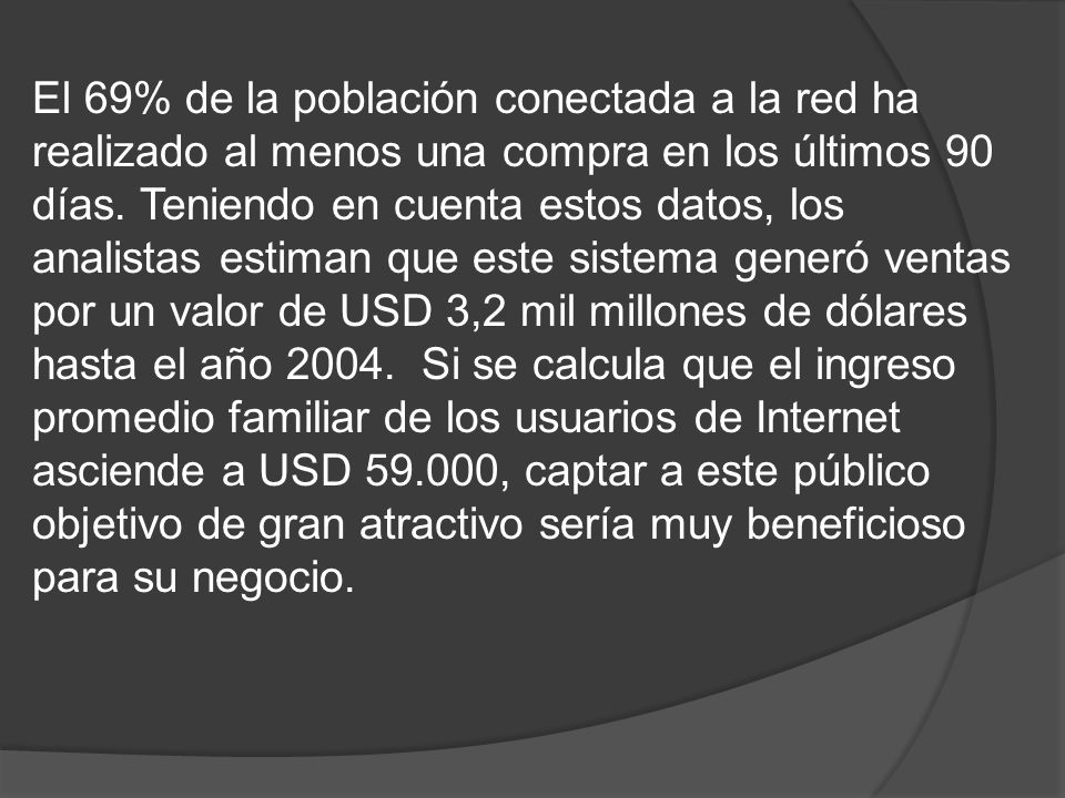 El 69% de la población conectada a la red ha realizado al menos una compra en los últimos 90 días.