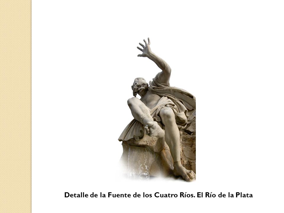 Detalle de la Fuente de los Cuatro Ríos. El Río de la Plata