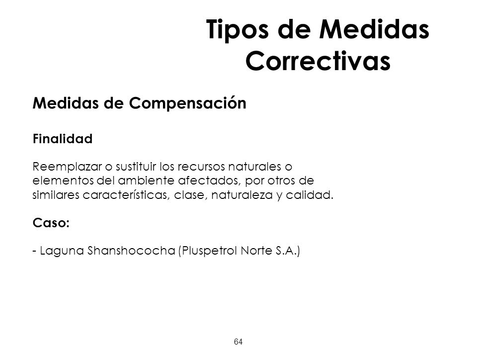 Tipos de Medidas Correctivas
