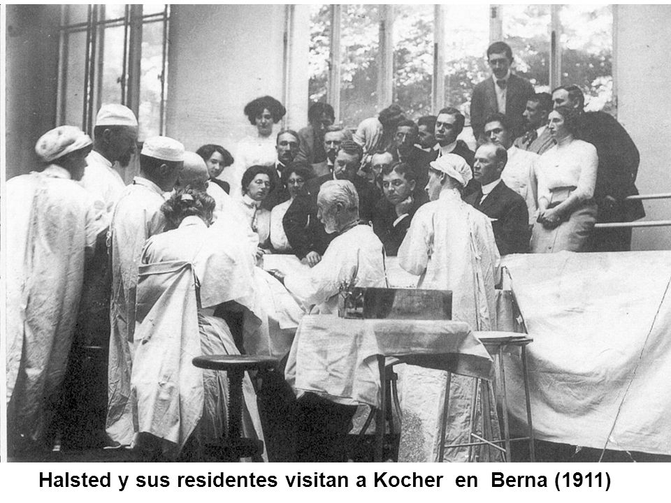 Halsted y sus residentes visitan a Kocher en Berna (1911)