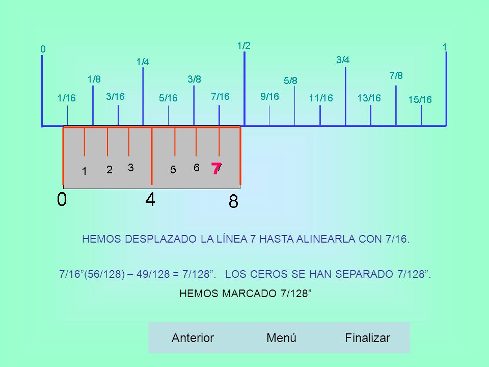 7 Anterior Menú Finalizar