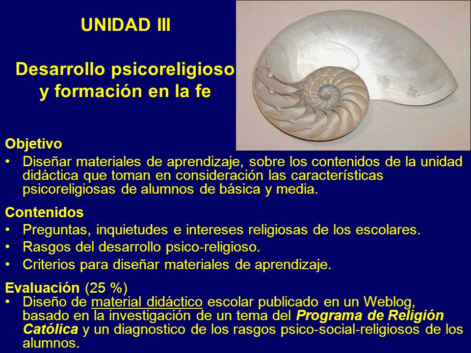UNIDAD III Desarrollo psicoreligioso y formación en la fe