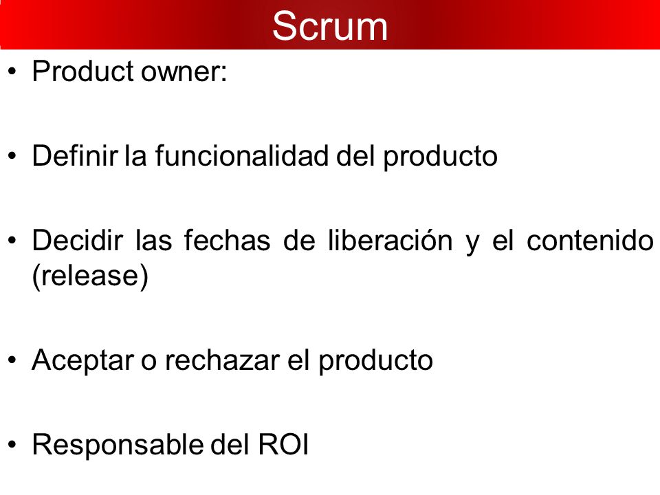 Scrum Product owner: Definir la funcionalidad del producto