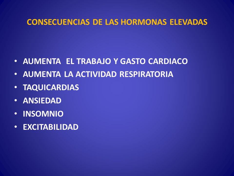 CONSECUENCIAS DE LAS HORMONAS ELEVADAS