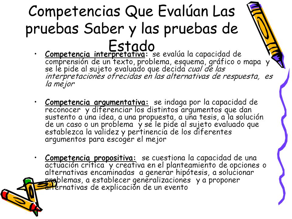Competencias Que Evalúan Las pruebas Saber y las pruebas de Estado