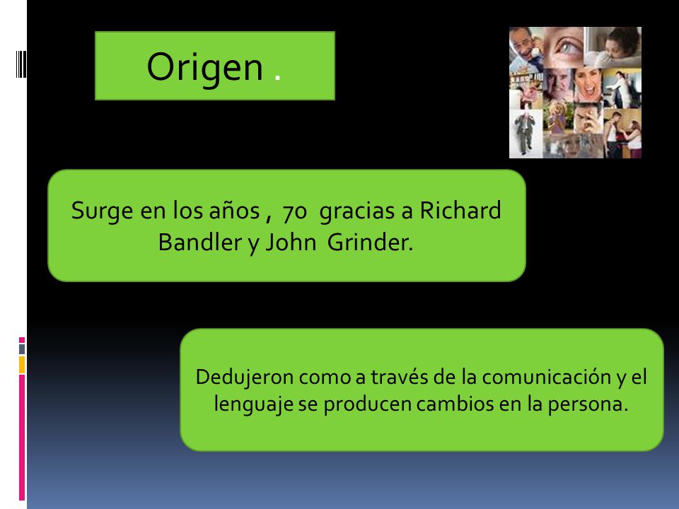 Surge en los años , 70 gracias a Richard Bandler y John Grinder.