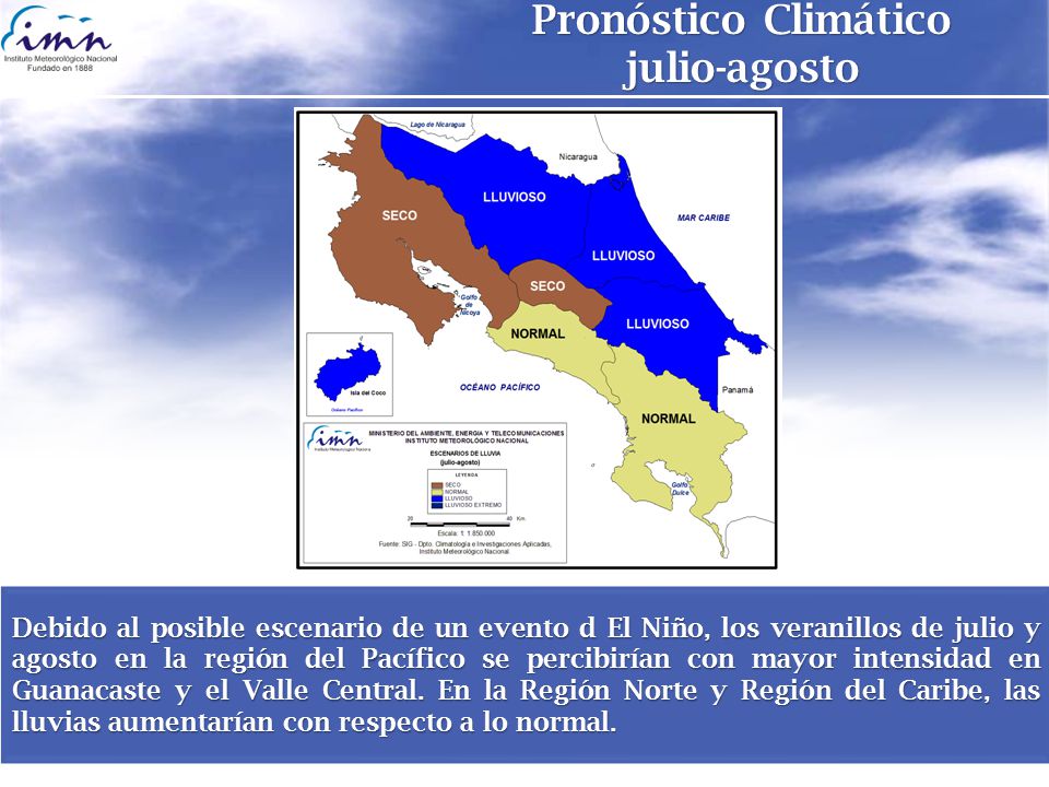 Pronóstico Climático julio-agosto